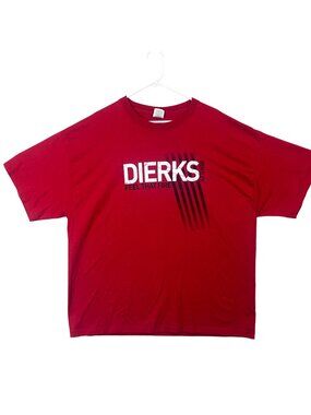 Dierks Bentley Feel That Fire Red Graphic T-Shirt 2XL Delta Tag 100% Cotton EUC